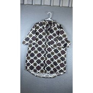 J. Riggins Button Down Shirt Womens Large Multi Color Excellent Paisley Print